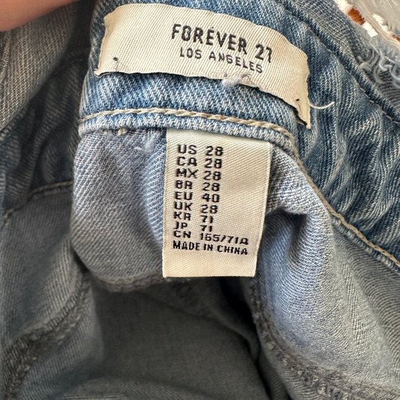 Distressed Overall Jeans, bleached ombre light blue denim - 90s Style - Picture 8 of 8